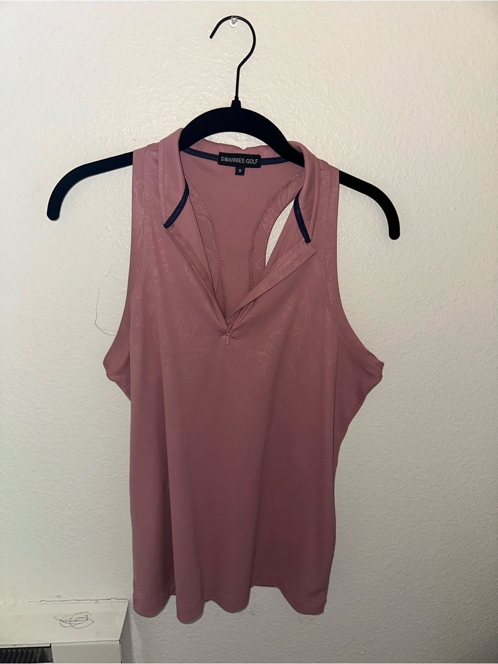 Swannies Golf Sleeveless Polo Tank in Dusty Mauve